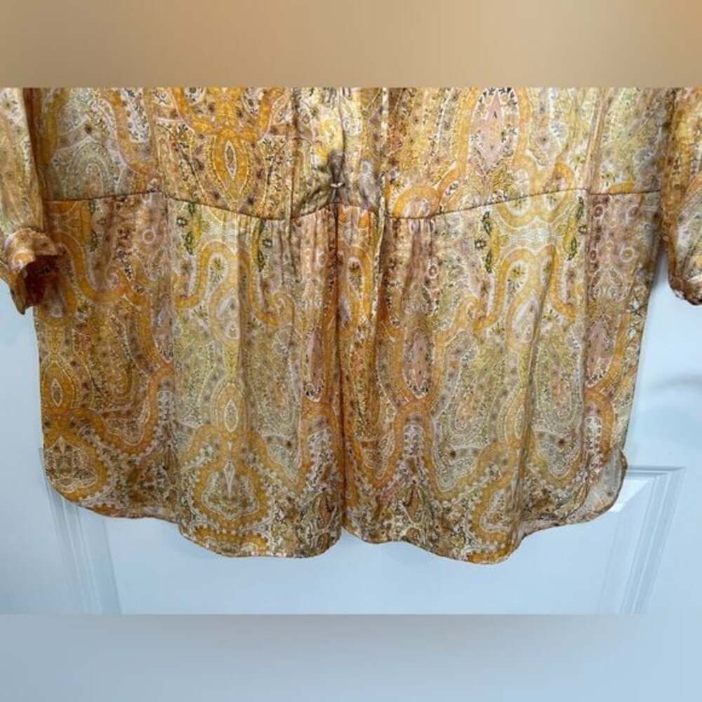 Zara Yellow Lace up Tunic Size M - Picture 6 of 7